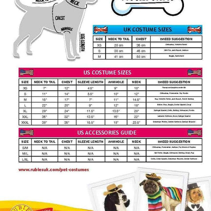 Rubies unisex adult Costume, Official s A Nightmare on Elm Street Freddy Krueger Halloween Pet Dog Costume Size Medium, Multicolor, M UK
