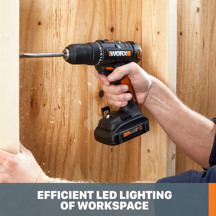 Perceuse-visseuse sans fil Worx WX108L 20V 1/2" Power Share - (Batteries et chargeur inclus)