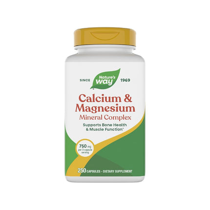 Nature's Way Calcium and Magnesium, 250 Capsules
