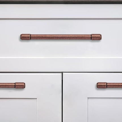 khtumeware 10 Pack 6 Inch(152mm) Vintage Antique Copper Cabinet Pulls Kitchen Cabinet Hardware for Cupboard Drawer Handles Dresser Pulls