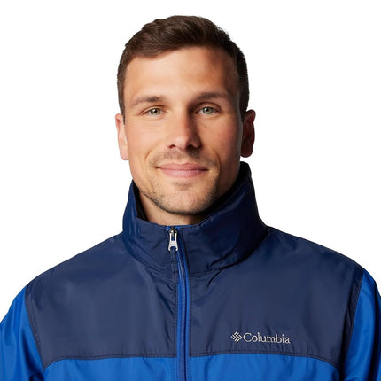 Columbia Mens Glennaker Lake II Rain Jacket, Mountain Blue/Collegiate Navy, 2X