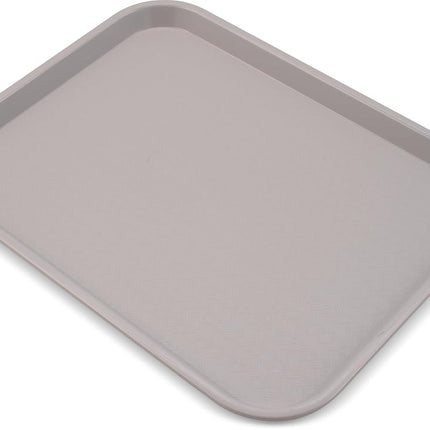 Plateau de cafétéria Carlisle FoodService Products Cafe Fast Food avec surface texturée pour cafétérias, restauration rapide et salles à manger, plastique, 35,5 x 45,7 cm, gris, (paquet de 12)
