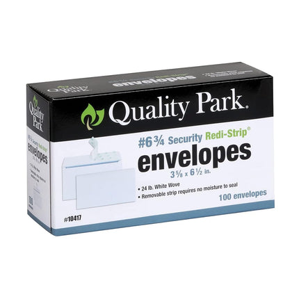 Quality Park #6 3/4 Security-Tinted Envelopes with