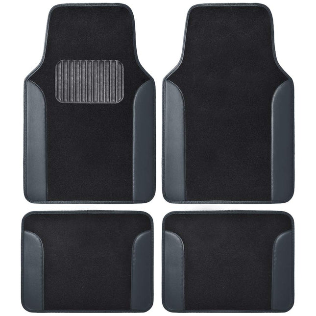 BDK Premium Gray Carpet Floor Mats for Cars - Univ