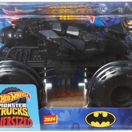 Hot Wheels Monster Trucks Batman Tumbler 1:24 Scale, Oversized, Crash Attack, Super Smash