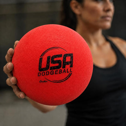Baden USA Dodgeball – Soft Lightweight Dodge Ball with Textured Grip, Durable Flexible Construction for PE, Schools, Clubs & Recreational Play – Approved by USA Dodgeball (Red)