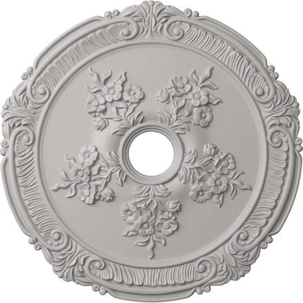Ekena Millwork CM26ATUWF Attica with Rose Ceiling Medallion, 26"Od X 3 3/4"Id X 1 1/2"P, Ultra Pure White