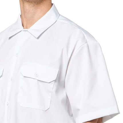 Dickies Mens Short-Sleeve Work Shirt, 3XT, White