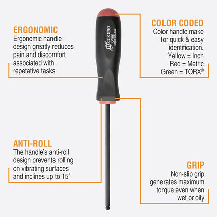 BONDHUS, BSX9MM BALLDRIVER HEX Set 1.5MM-10MM, 10699