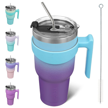 BJPKPK 1200 ml Tumbler with Handle & Straw, Insula