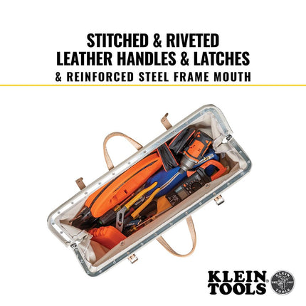 Klein Tools 5102-24 Heavy Duty Tool Bag, 61 cm Canvas Tool Bag for Tool Storage