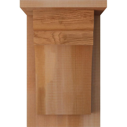 Ekena Millwork COR08X08X12YOR01SWR Yorktown Smooth Corbel with Backplate, 7 1/2" Width x 8" Depth x 12" Height, Western Red Cedar