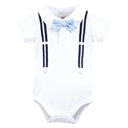 Hudson Baby Unisex Baby Cotton Bodysuits, Mommys Little Man Polo, 9-12 Months, Mommys Little Man Polo, 9-12 Months