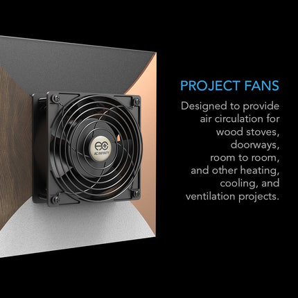 AC Infinity AXIAL S1225D, Dual 120mm Muffin Fan with Speed Controller, for Doorway, Room to Room, Wood Stove, Fireplace, Circulation Projects