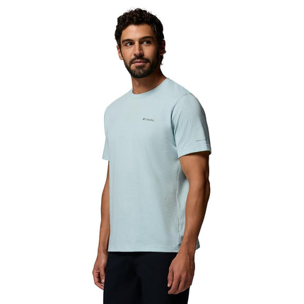 Columbia Men's Thistletown Hills Short Sleeve, Crushed Blue/Heather, 1X