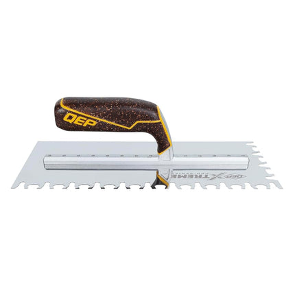 QEP Euro Notch Cork Handle XL Stainless Steel Trowel
