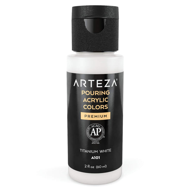 ARTEZA Acrylic Pouring Paint - Titanium White High