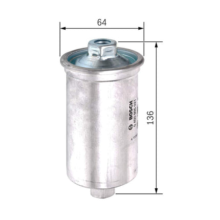 Bosch F5021 Car Gasoline Filter - Separates Particles from Fuel - Protects the Injection System