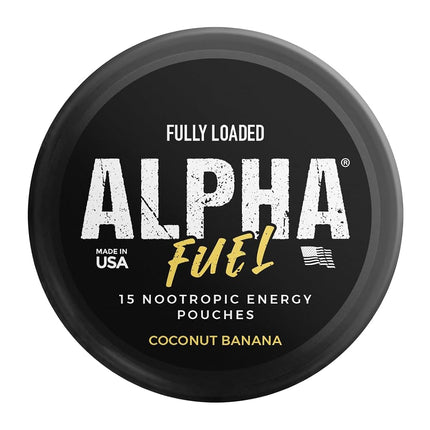 Fully Loaded Alpha Fuel Nootropic Pouches (Coconut Banana Fuel) - Nootropic Energy Pouches with Caffeine, Alpha GPC, Tyrosine, Taurine, Guarana and More