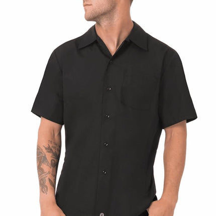 Chef Works A913-S Cool Vent Chefs Shirt, Small, Black