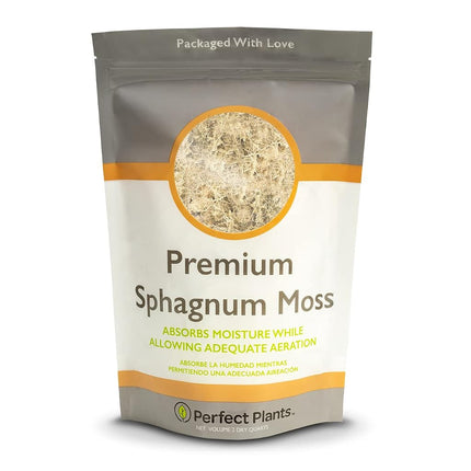 Perfect Plants Premium sphagnum moss in 2qt. resealable bag, long-fibre, sustainably harvested moss, for all orchid varieties