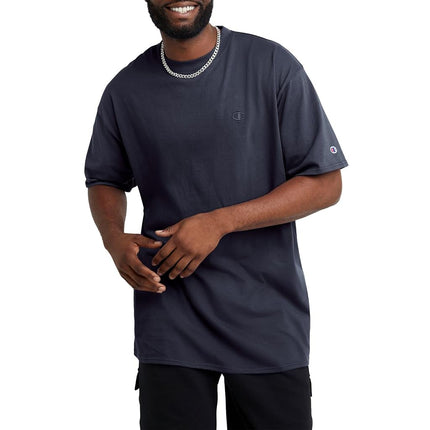 Champion Mens Classic Jersey T-Shirt Shirt (Pack of 1), Navy, L Tall