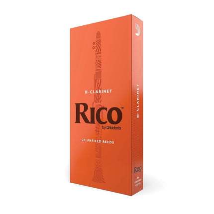 D’Addario Woodwinds - Rico Bb Clarinet Reeds - Reeds for Bb Clarinet - Crafted for Beginners, Students, Educators - Strength 3.5, 25-pack