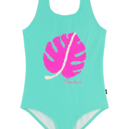 Nautica Girls' One-Piece Swimsuit with UPF 50+ Sun