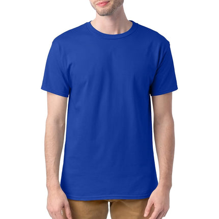 Hanes Men's ComfortSoft T-Shirt (Pack of 4),Deep Royal,Small