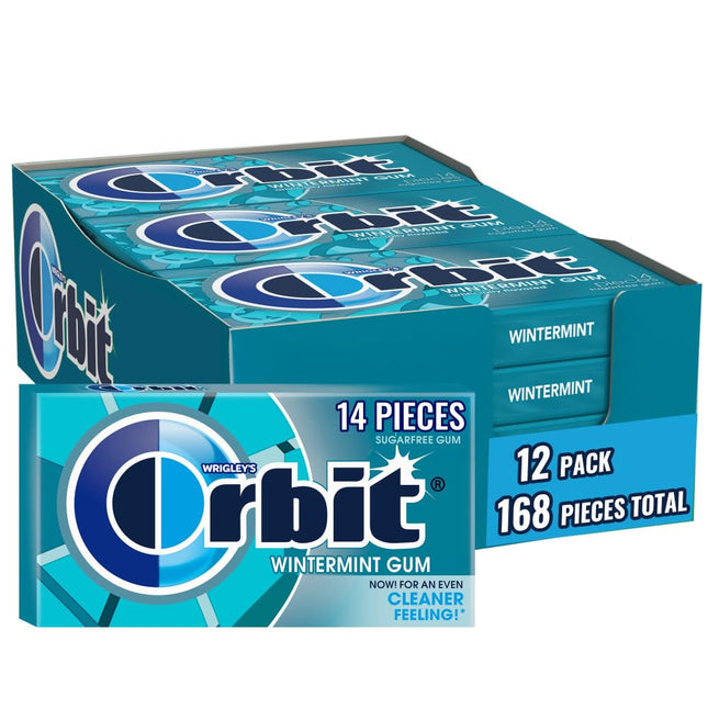 ORBIT Gum Wintermint Sugar-Free Chewing Gum, 12 Pa