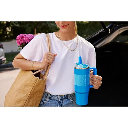Stanley Quencher ProTour Flip Straw Tumbler with Leakproof Lid 30 oz | Built-In Straw and Handle | Cup Holder Compatible for Travel | Insulated Stainless Steel Cup | BPA-Free | Vivid Violet Fade