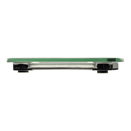 Báscula digital de baño Taylor, báscula de peso corporal de alta precisión, encendido y apagado instantáneo, 180 kg, vidrio transparente resistente con base de acabado cromado