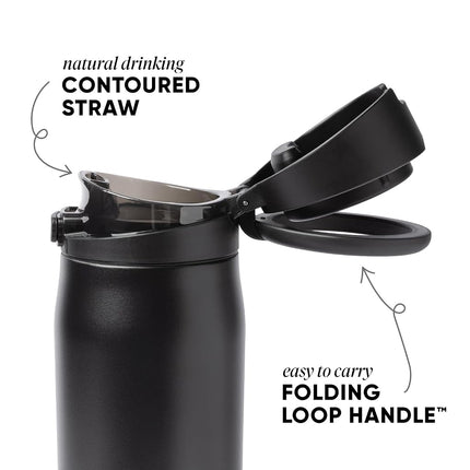 Simple Modern Mesa Loop Water Bottle with Straw | Cup Holder Friendly Insulated Stainless Steel Bottles for Travel, Sports and School | 890ml | Winter White