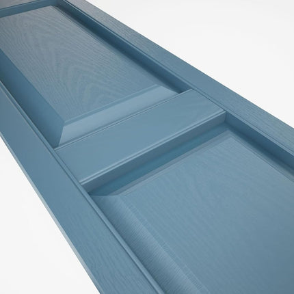 Mid-America 00021271036 Standard Size Williamsburg Double Panel Vinyl Shutters, w/Installation Shutter-Lok's & Matching Screws (Per Pair), 036, 12"W x 71"H, Classic Blue