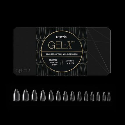 APRÉS Apres Gel-X Stiletto Nail Tips Box, 280 Gel-