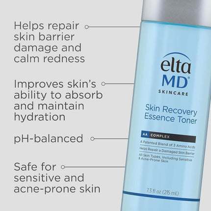 EltaMD Skin Recovery Facial Toner to Detox and Calm Skin, Alcohol Free, Fragrance Free, 7.3 fl oz