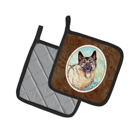 Caroline's Treasures Noruego Elkhound Par de agarraderas 7231PTHD, Tela, Multicolor