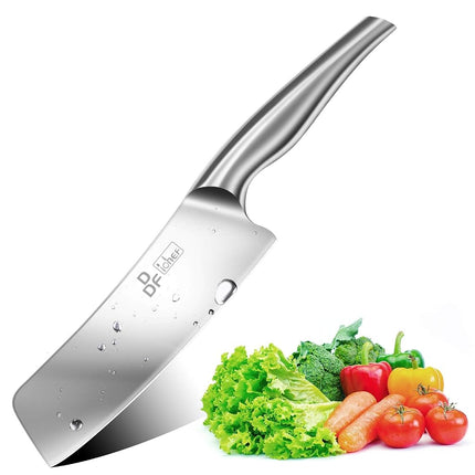 DDF iohEF Nakiri Kitchen Knife, Chef's Knife in Japanese Stainless Steel Professional Cooking Knives, Non-Slip Ultra Sharp Knife with Ergonomic Handle