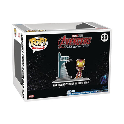 Funko Pop! Town: Avengers: Age of Ultron - Avengers Tower with Iron Man (Glow-in-The-Dark) PX Vinyl Figure
