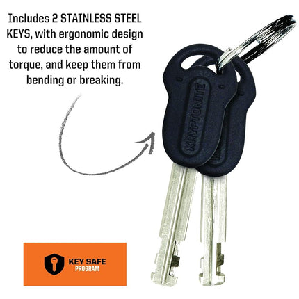 Kryptonite Keeper Mini-6 Bike U-Lock, Heavy Duty Anti-Theft Bicycle U Lock Sold Secure Silver, 12mm Shackle with Mounting Bracket and Keys for Bike, Motorcycle, Scooter, Bicycle, Door, Gate, Fence