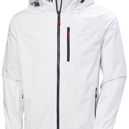 Helly Hansen Men's Crew Hooded Jacket 2.0, White, 