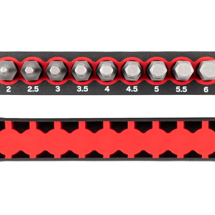 TEKTON 1/4 Inch Hex Bit Set with Rail, 9-Piece (2-6 mm) | DZX93002