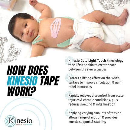 Kinesio Tex Gold Light Touch Kinesiology Tape: 2 in. x 16.5 ft. (Pastel Green)