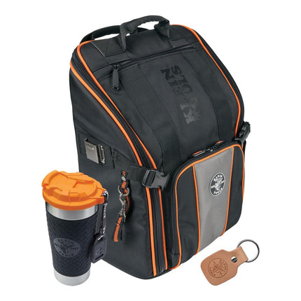 Klein Tools Tradesman Pro Backpack, Black/Orange, 