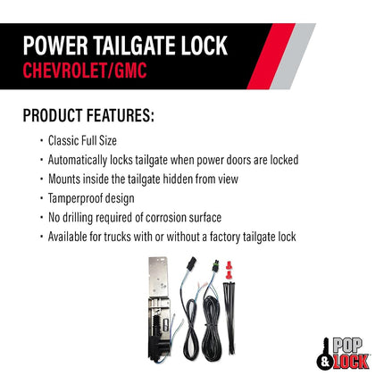 Pop & Lock PL8110 Power Tailgate Lock for Chevy/GMC