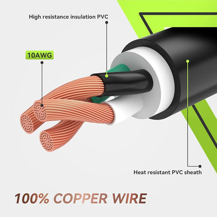 RVMATE Cable de extensión para generador de 3 clavijas y 30 amperios, 25 pies, cubierta SJTW NEMA L5-30P/L5-30R 125V