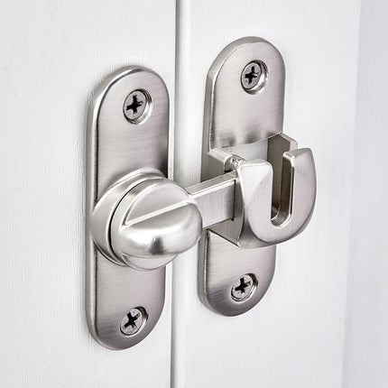 4 Packs Silvery 90/180 Degree Barn Door Latches,Flip Gate Lock