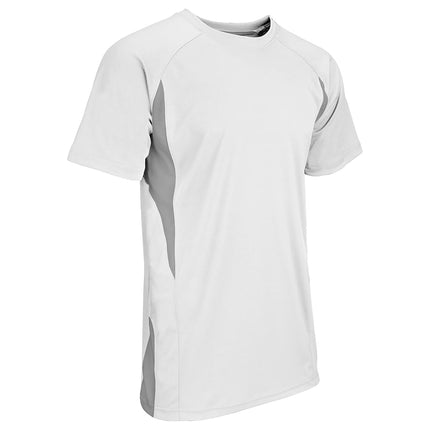 CHAMPRO Top Spin Lightweight Polyester Baseball Jersey, Youth Medium, White,Grey