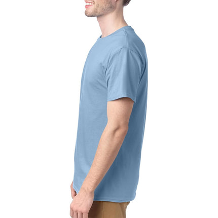 Hanes Men's Short Sleeve Comfort Soft T-Shirt, Light Blue, X-Large (Pack of 4)