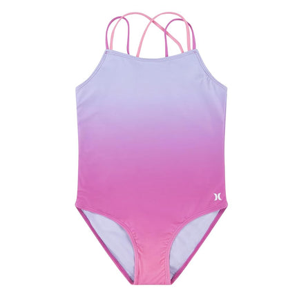Traje de baño de una pieza Hurley para niña, China Rose, 12